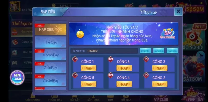 Khám Phá Game Bài Trực Tuyến Tại Gemwin 2023