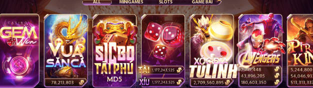 Hình ảnh giao diện lung linh Gemwin Club