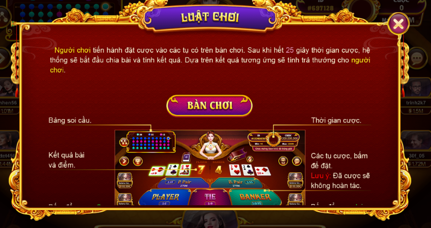 Luật chơi Baccarat cần nắm