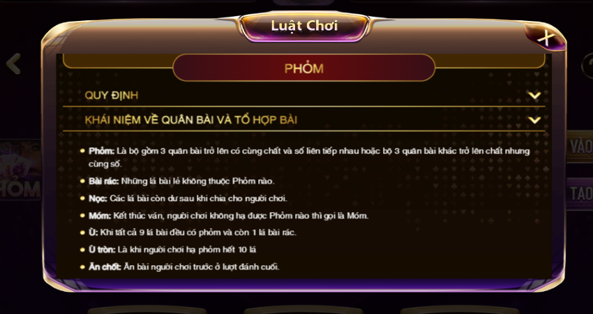 Luật chơi phỏm chi tiết