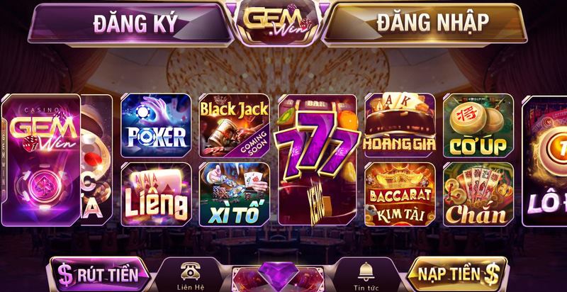 Kho game cực kì phong phú của gemwin