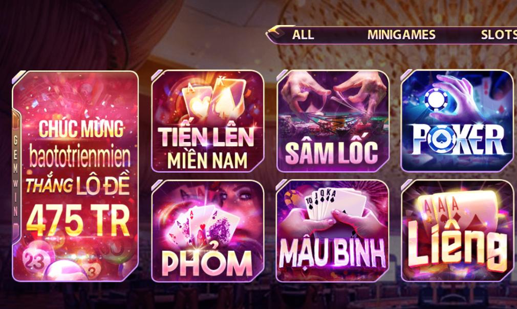 Gemwin có những trò chơi đặc biệt gì?