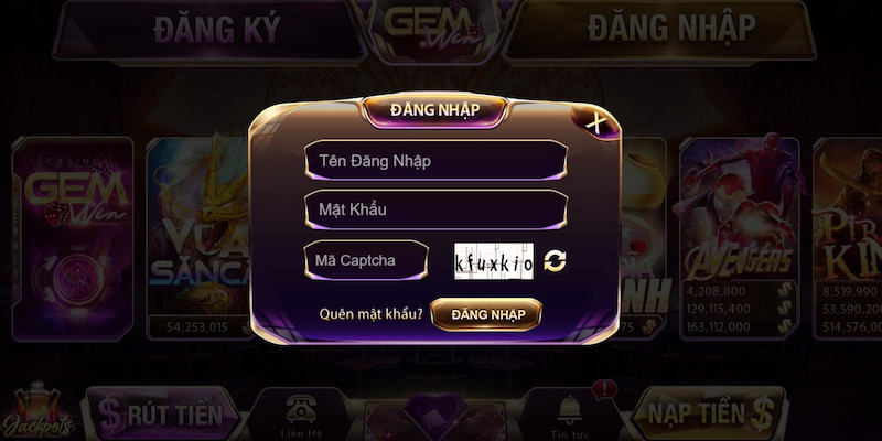 Cùng đăng nhập Gemwin để có trải nghiệm cuốn hút