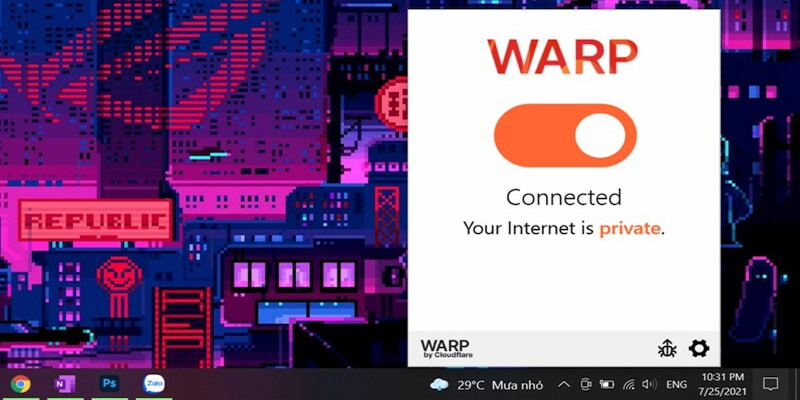 Màn hình hiển thị từ Connected tức là đã hoàn thành tải 1111 truy cập GEMWIN bị chặn