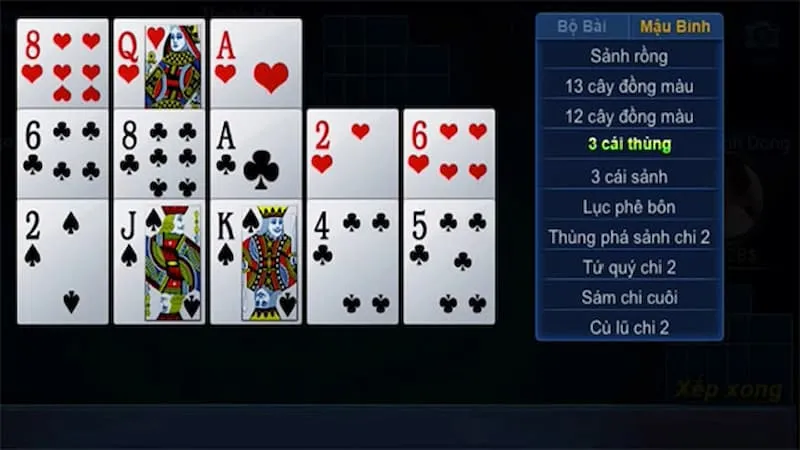 Luật so bài của game bài mậu binh
